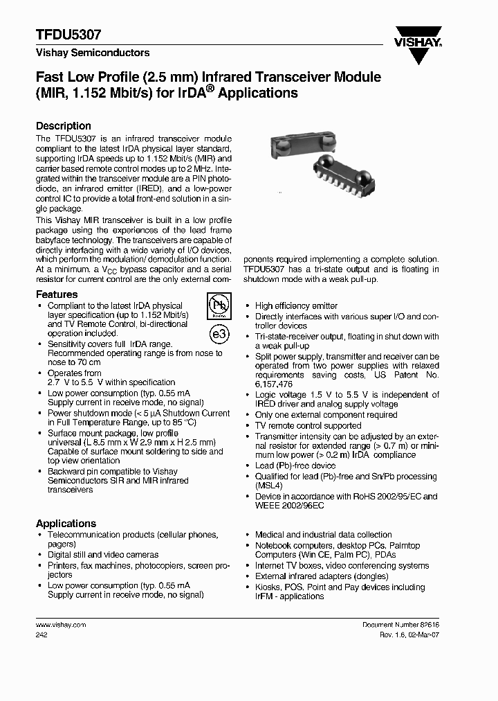 TFDU5307-TR1_6691408.PDF Datasheet