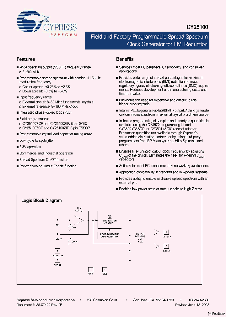 CY25100KSXI-XXX_6694939.PDF Datasheet