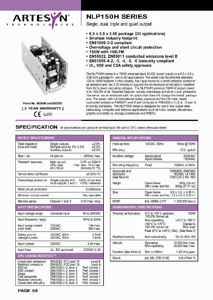 NLP150H-9610E_6692122.PDF Datasheet