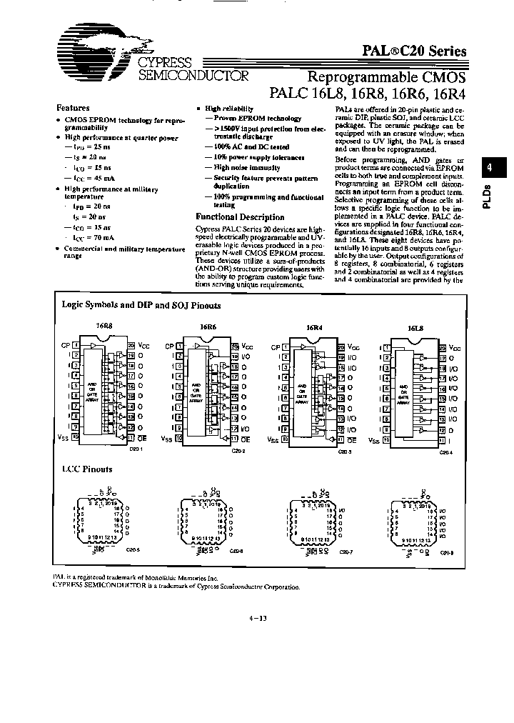 CYPRESSSEMICONDUCTORCORP-PALC16L8-35WI_6687455.PDF Datasheet