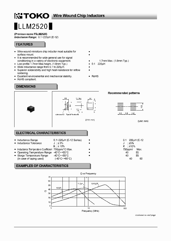 FSLM2520-1R0J_6695507.PDF Datasheet