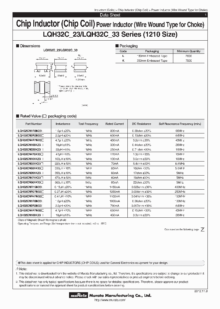 LQH32CN100K23L_6898583.PDF Datasheet