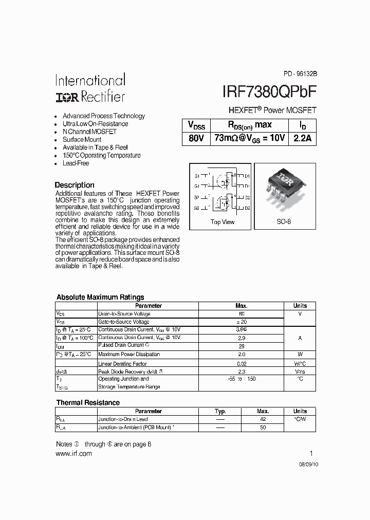 IRF7380QPBF_6694139.PDF Datasheet
