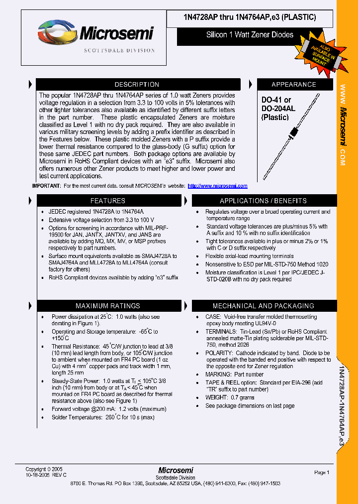 1N4732CPE3TR_6696447.PDF Datasheet