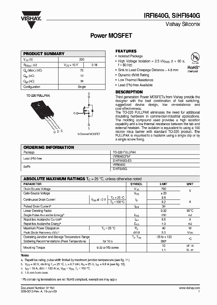 SIHFI640G_6701682.PDF Datasheet