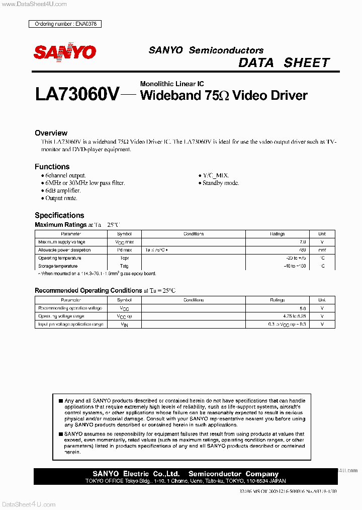 LA73060V_6916563.PDF Datasheet
