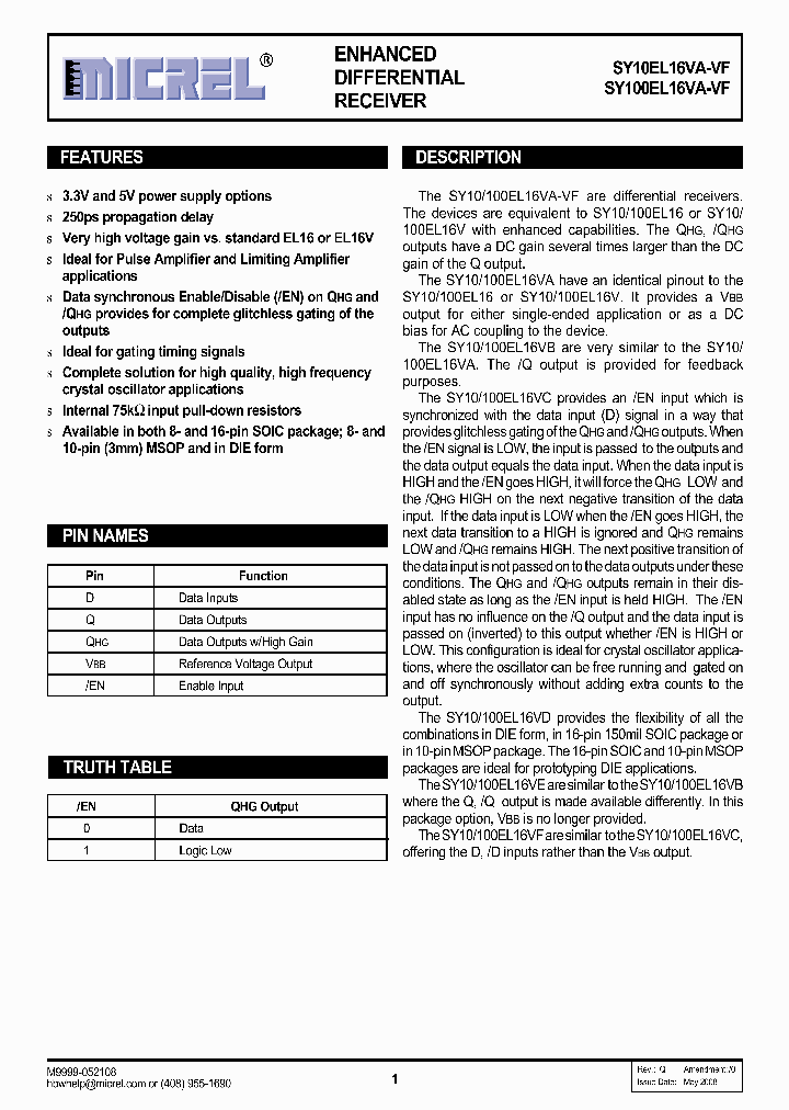SY10EL16VAZGTR_6702882.PDF Datasheet