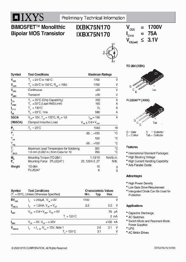 IXBX75N170_6915773.PDF Datasheet