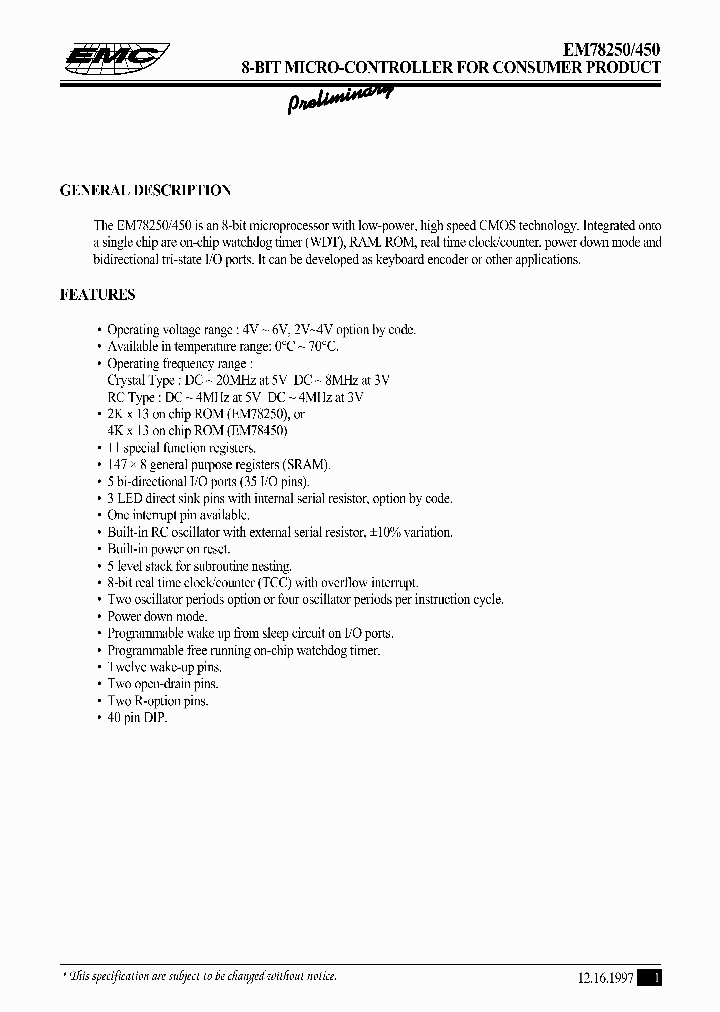 EM78250_6701335.PDF Datasheet