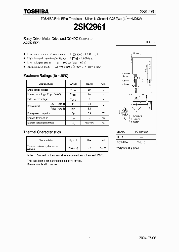 2SK2961_6699515.PDF Datasheet