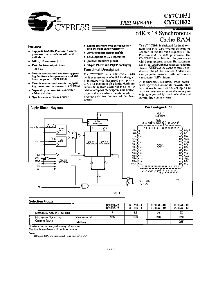 CY7C1032-12JCR_6705704.PDF Datasheet