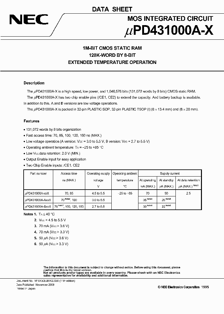 UPD431000AGZ-70X-KJH_6707032.PDF Datasheet