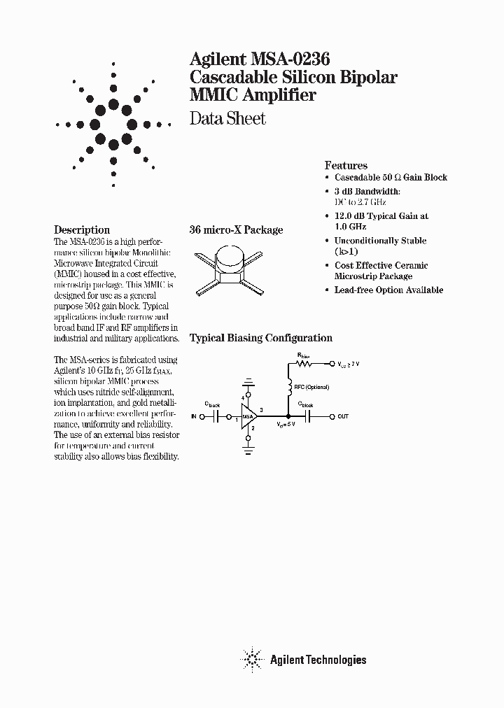AGILENTTECHNOLOGIESINC-MSA-0236-BLKG_6709151.PDF Datasheet