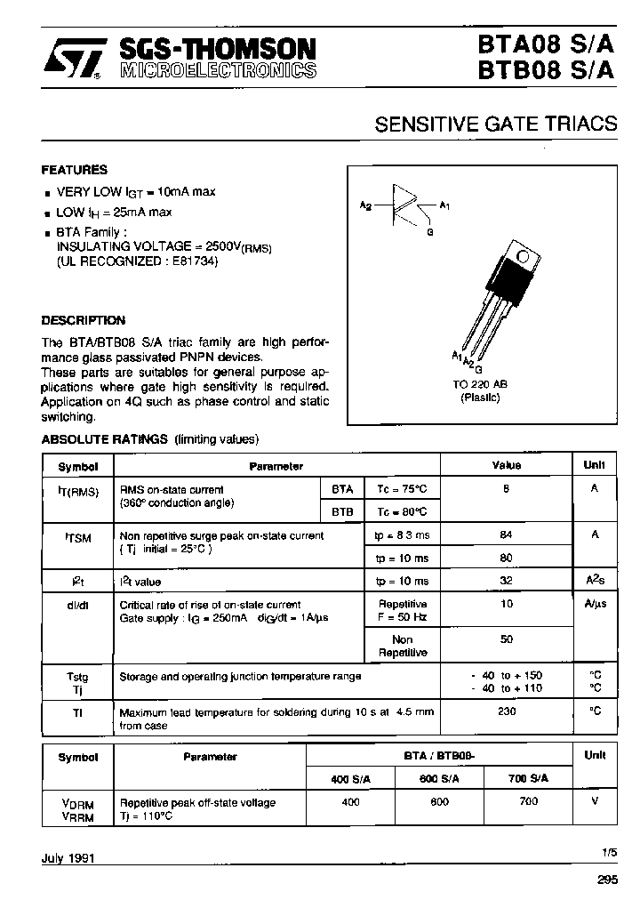 BTB08-400SF2_6708378.PDF Datasheet