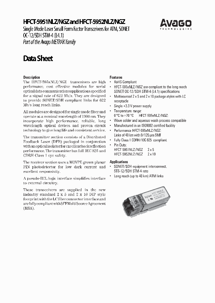 HFCT-5952NGZ_6709469.PDF Datasheet
