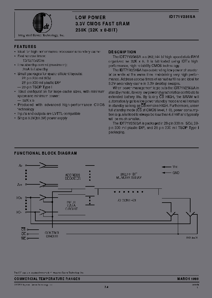 71V256SA20PZG_6711413.PDF Datasheet