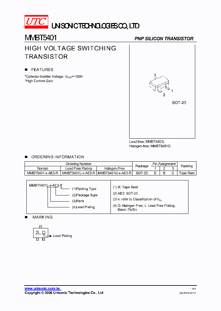 MMBT5401-C-AE3-R_6709617.PDF Datasheet