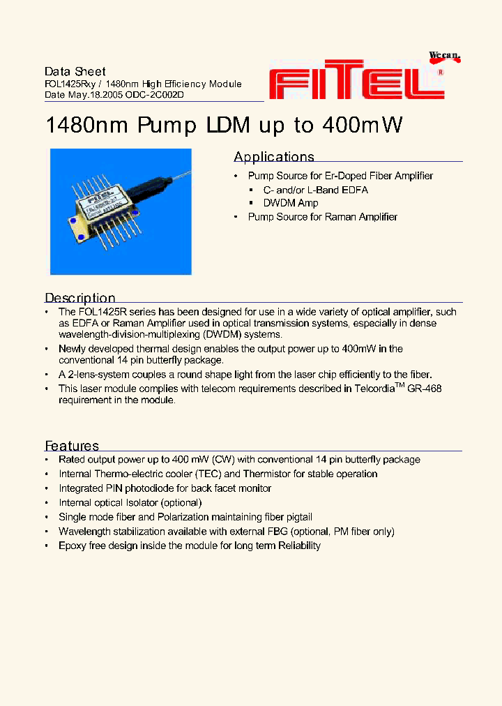 FOL1425RTX-617-1510_6713510.PDF Datasheet
