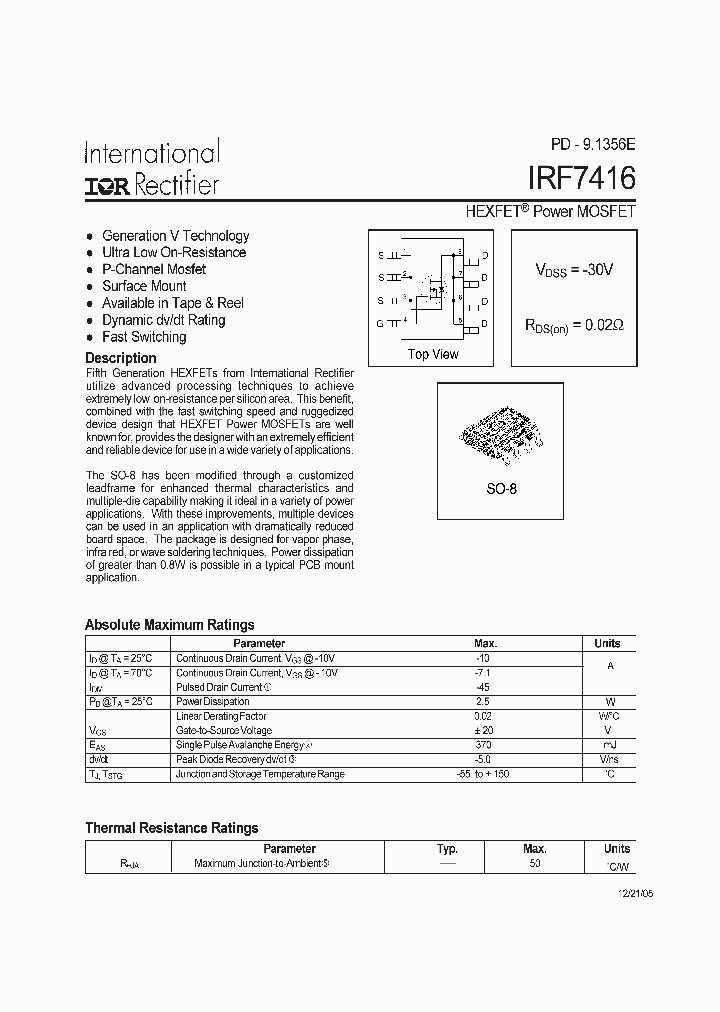 IRF7416_6702623.PDF Datasheet