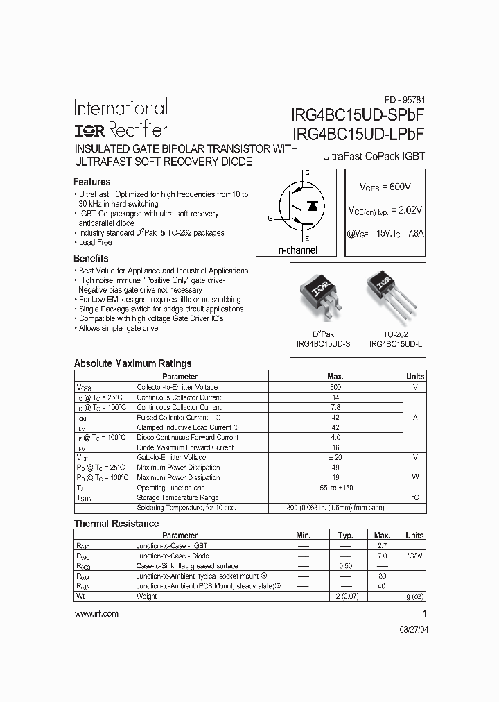 IRG4BC15UD-SPBF_6933533.PDF Datasheet