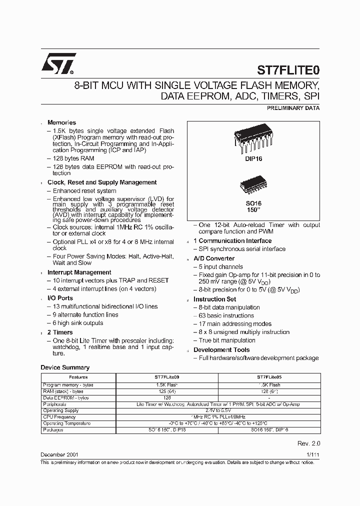 ST7FLITE05Y0B1_6713268.PDF Datasheet