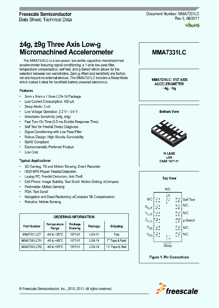 MMA7331LCV3_6933872.PDF Datasheet