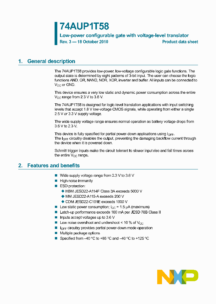 NXPSEMICONDUCTORSNV-74AUP1T58GM_6717059.PDF Datasheet