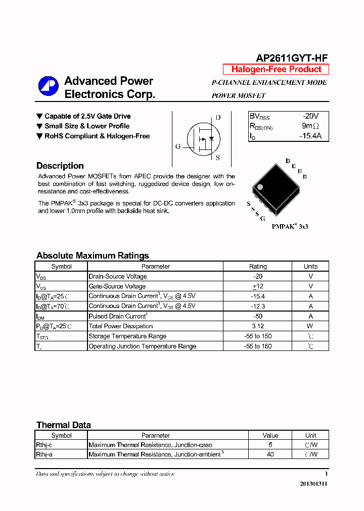 AP2611GYT-HF_6934497.PDF Datasheet