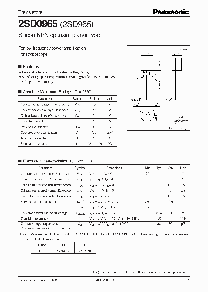 2SD965_6718291.PDF Datasheet