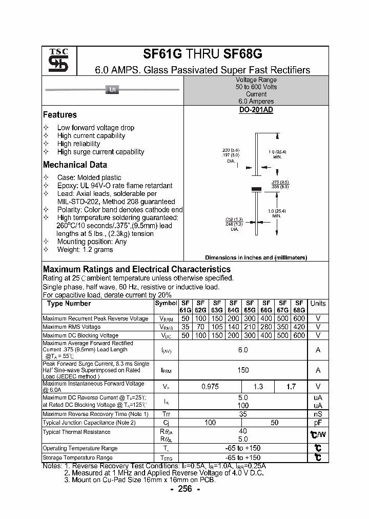 TAIWANSEMICONDUCTORCOLTD-SF65G_6718136.PDF Datasheet