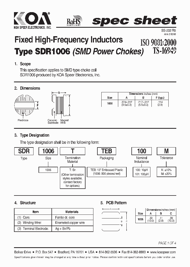 SDR1006TTEB100K_6935222.PDF Datasheet