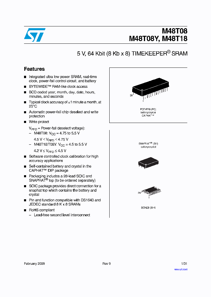 M48T08-150PC1_6714407.PDF Datasheet