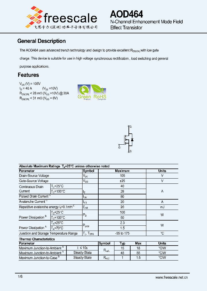 AOD464_6935722.PDF Datasheet