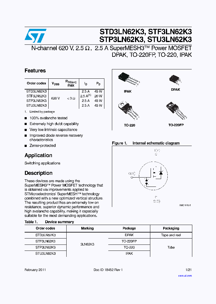 STD3LN62K3_6935736.PDF Datasheet