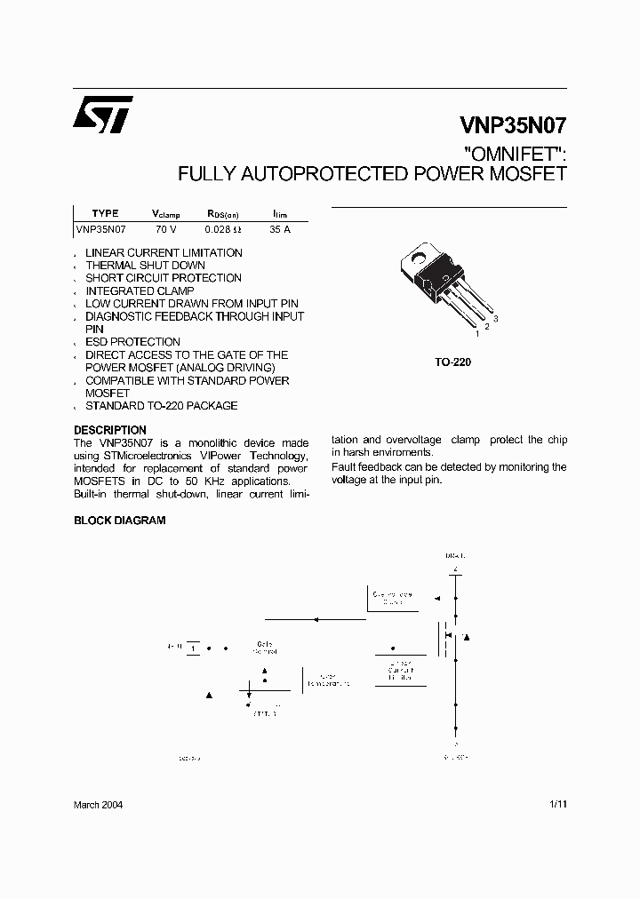 VNP35N07_6725713.PDF Datasheet