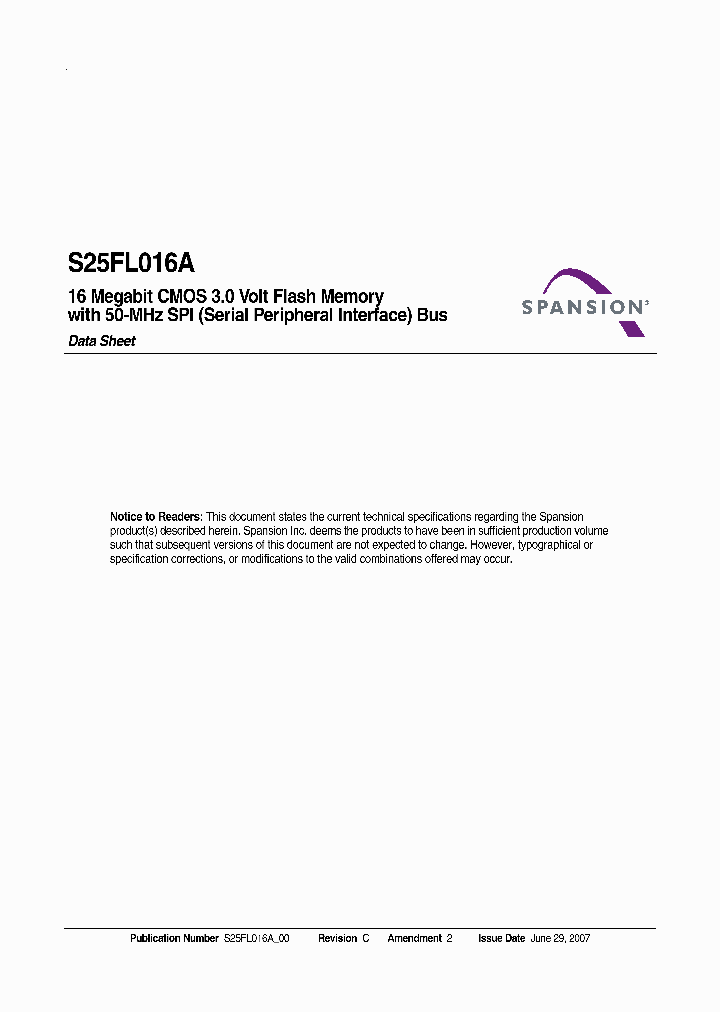 S25FL016A0LNAI00_6726186.PDF Datasheet