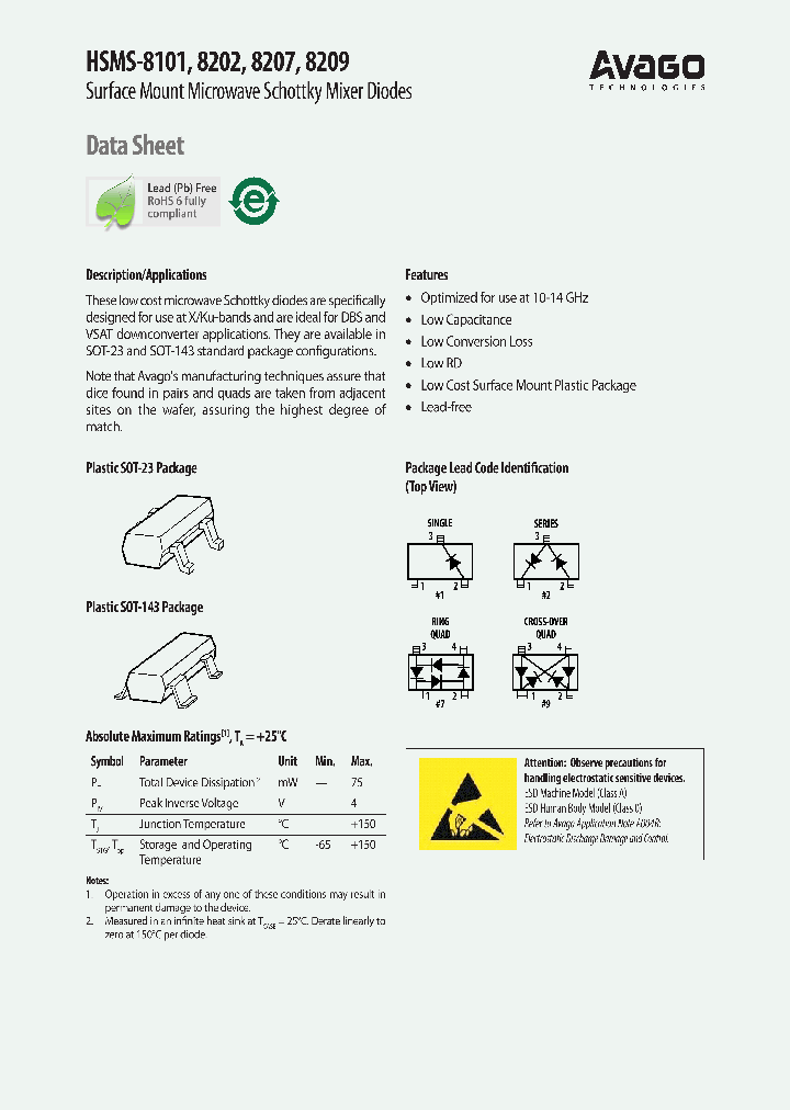 HSMS-8202-TR2G_6724046.PDF Datasheet