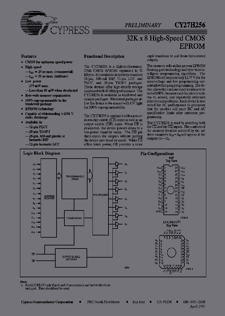 CY27H256-70ZI_6728282.PDF Datasheet