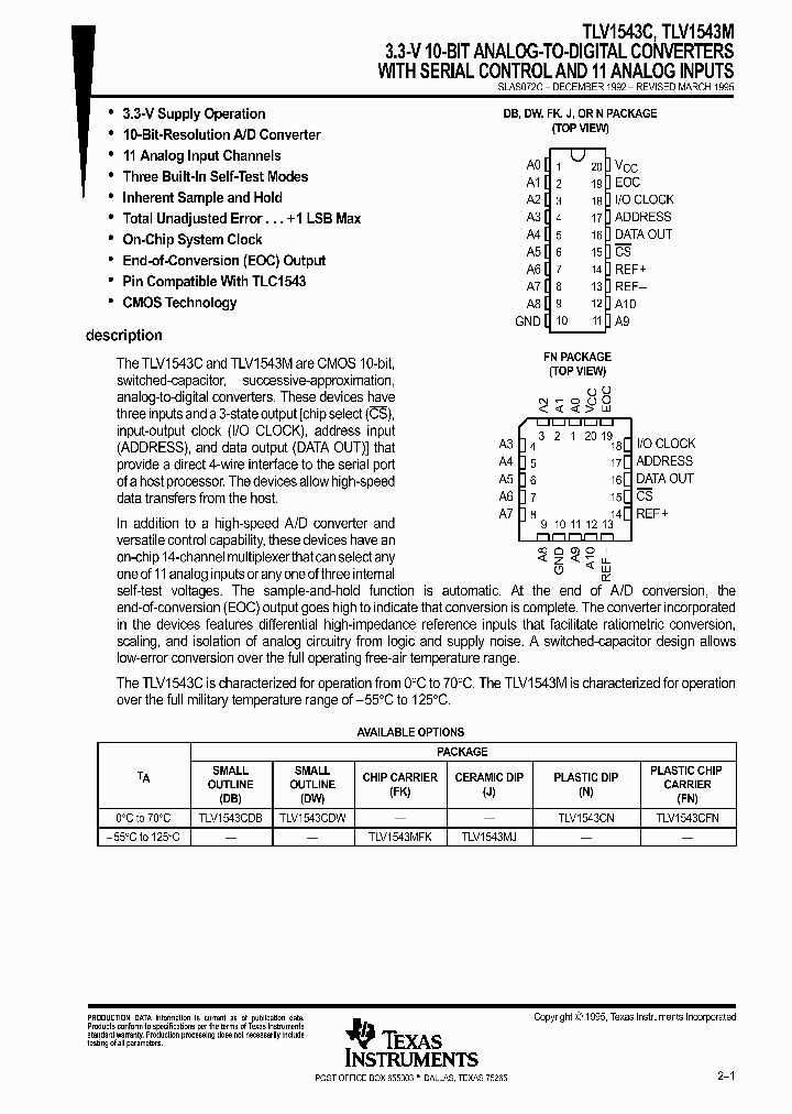 TEXASINSTRUMENTSINC-TLV1543_6717619.PDF Datasheet