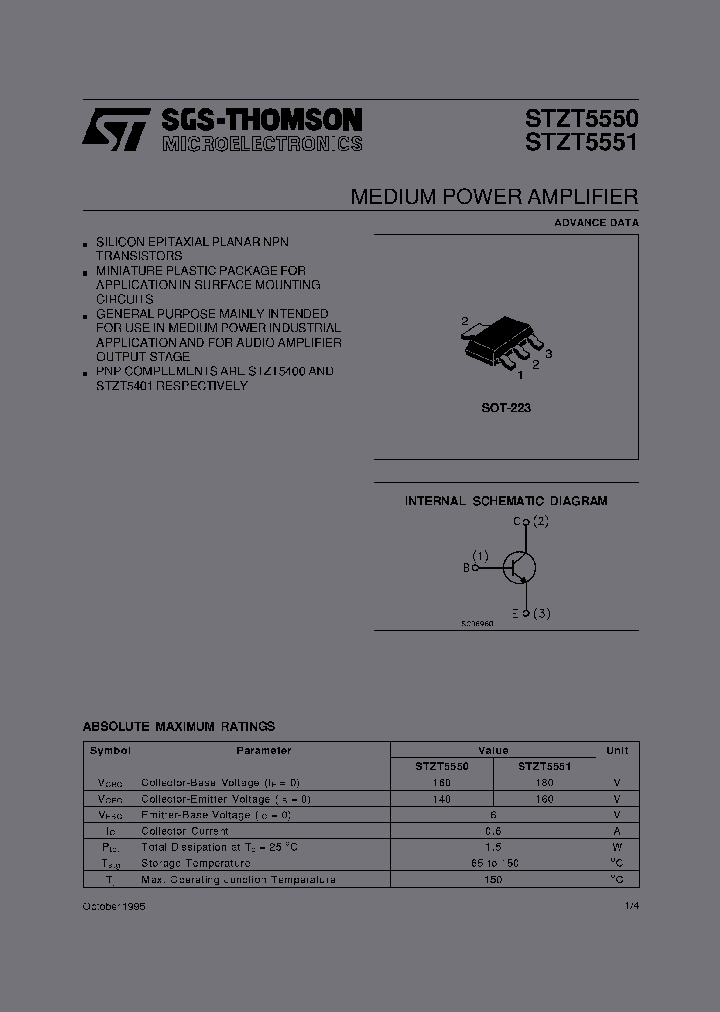 STZT5550_6723488.PDF Datasheet