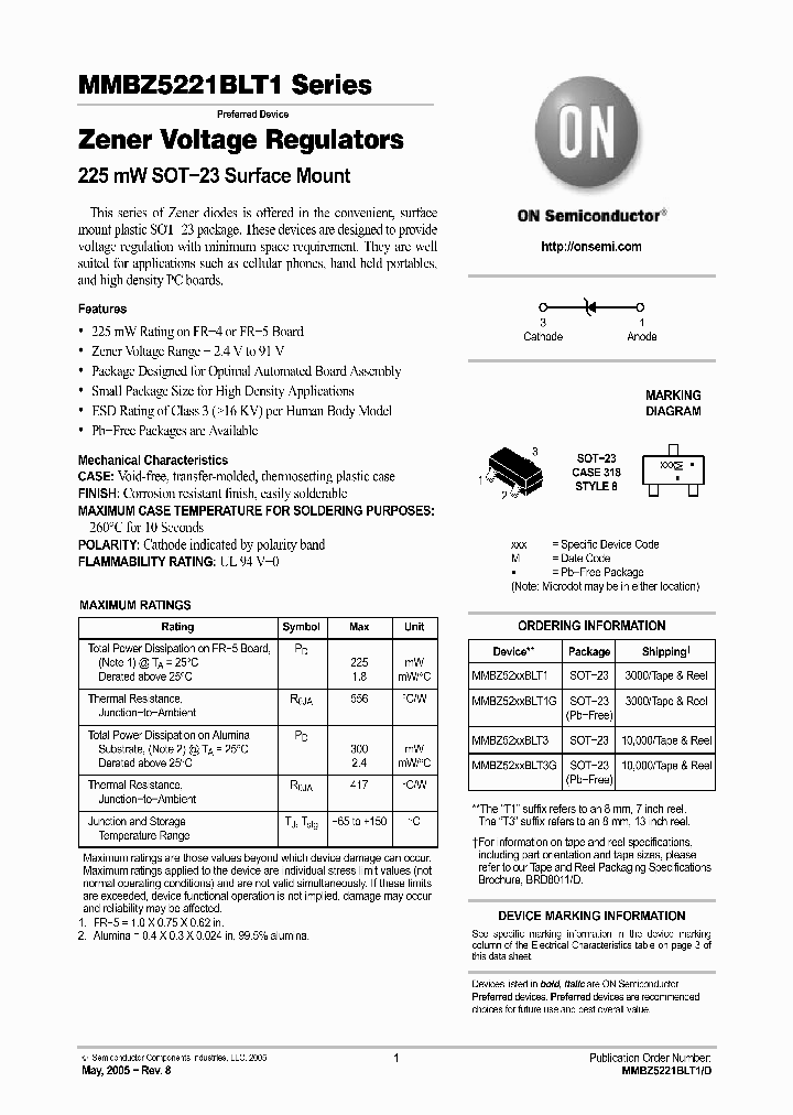 MMBZ5264BLG_6729484.PDF Datasheet