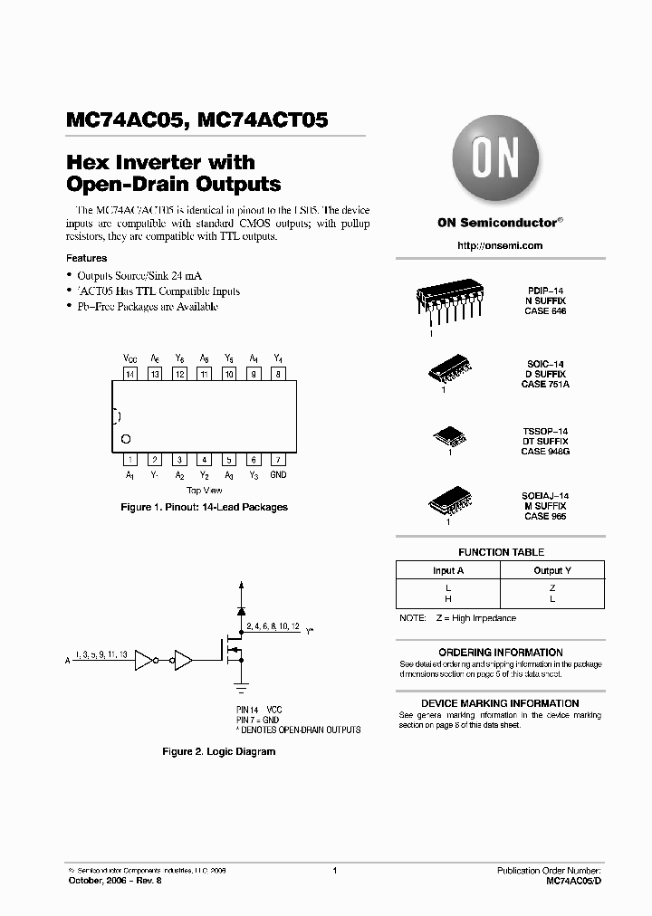 MC74ACT05DR2G_6726234.PDF Datasheet