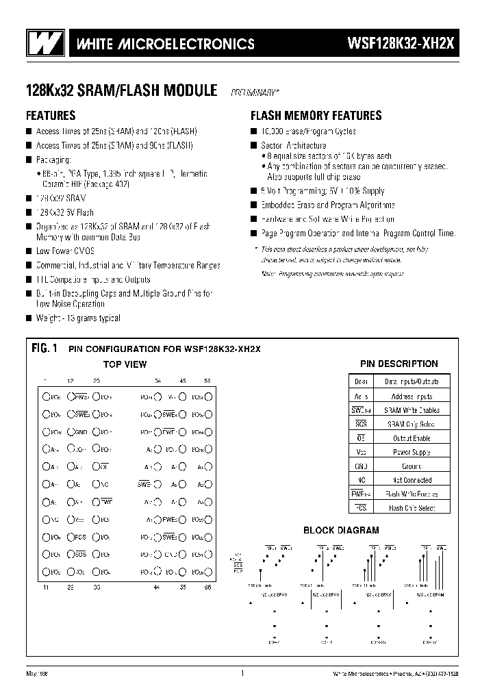 WSF128K32-22H2C_6732358.PDF Datasheet