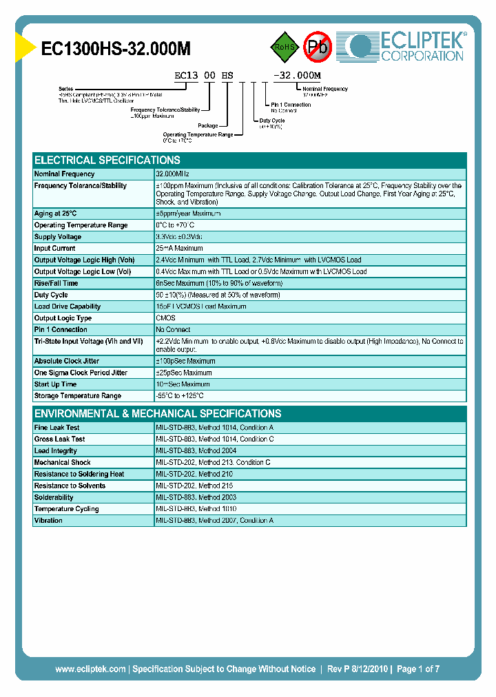 ECLIPTEKCORP-EC1300HS-32000M_6728663.PDF Datasheet