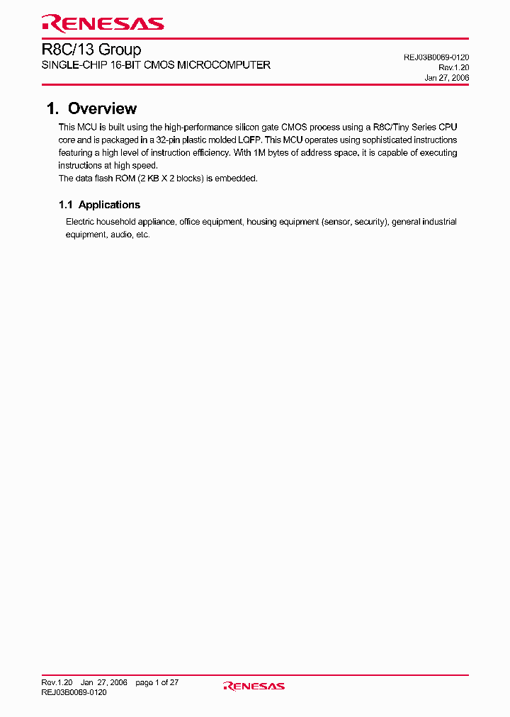 R5F21132DFP_6731573.PDF Datasheet