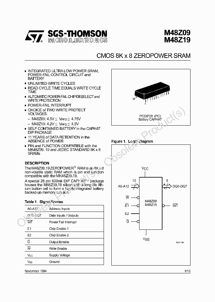 M48Z19-100PC1_6731444.PDF Datasheet