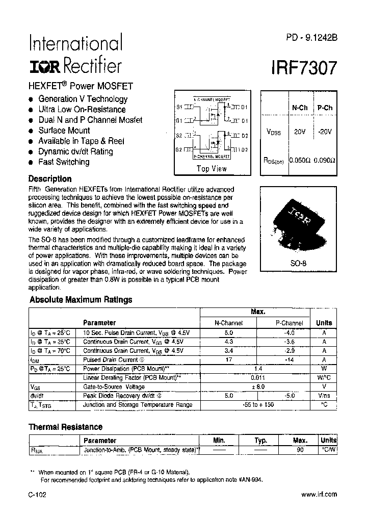 IRF7307TR_6736279.PDF Datasheet