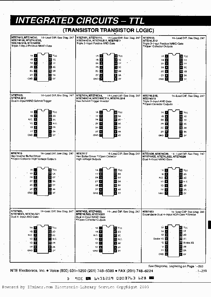 NTE74LS10_6937129.PDF Datasheet