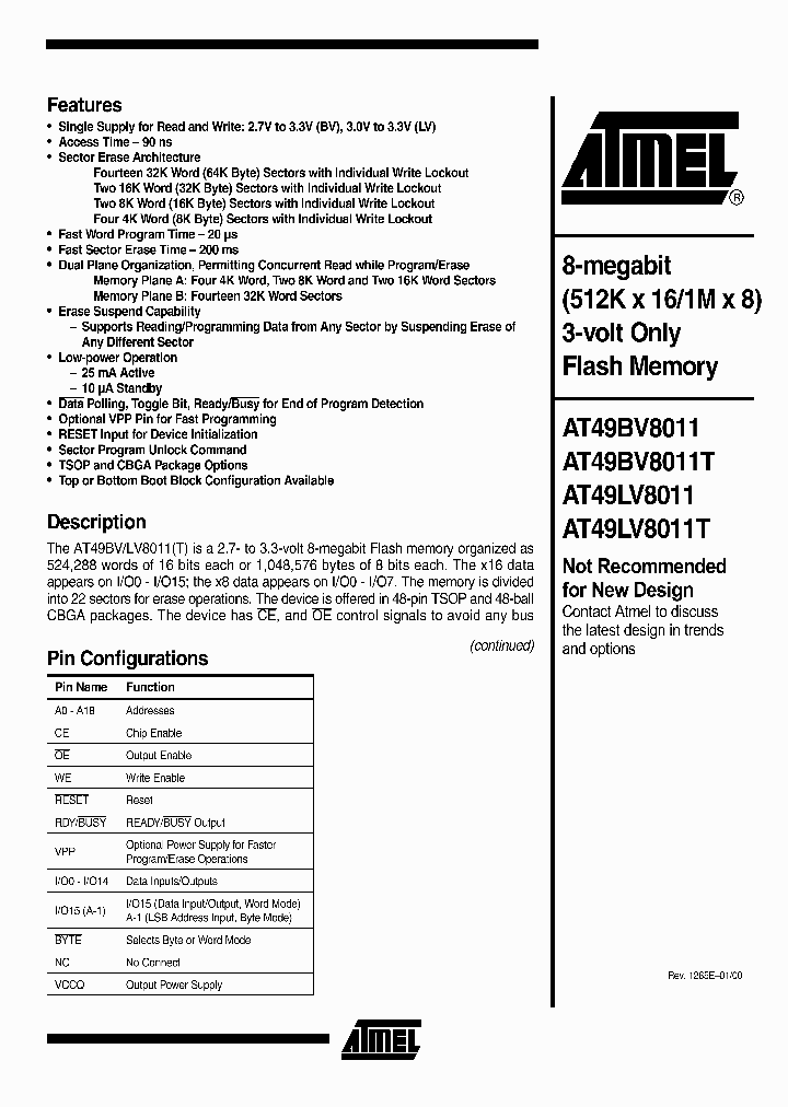AT49LV8011-90CC_6726534.PDF Datasheet