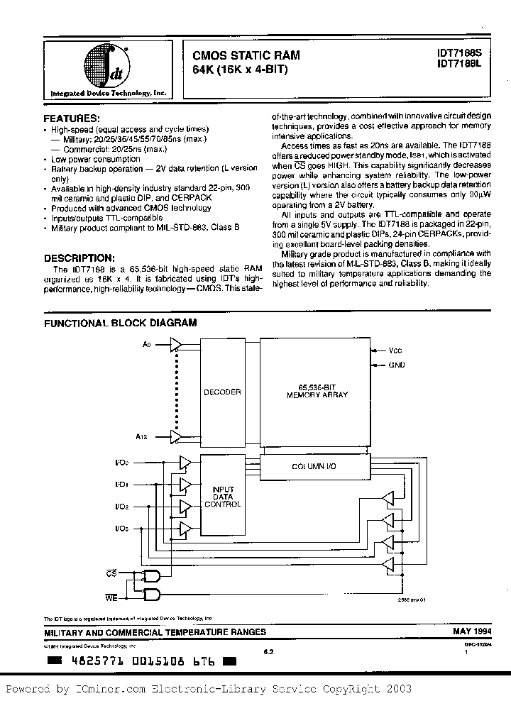 IDT7188S20P_6737354.PDF Datasheet